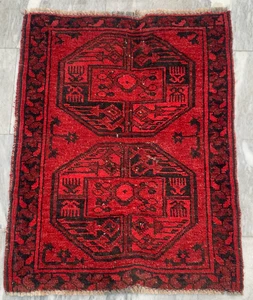2x3 ft Vintage Afghan Handmade Baloch Rug Medallion Door Mat Oriental Kilim Rug - Picture 1 of 8