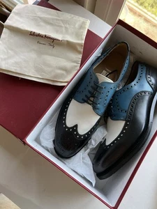 Salvatore Ferragamo New $1,150 Tramezza Brogue Shoes 10 EE - Picture 1 of 12