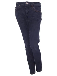Rinascimento Pantalone Jeans Da Donna Denim Blu Dritto Made Italy 44 W30 L Large - Picture 1 of 10