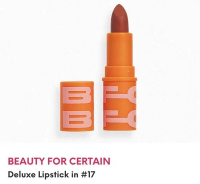 Beauty for Certain #17 Deluxe Sample Lipstick Warm Sienna 0.07 oz. New Sealed - Image 1 of 4