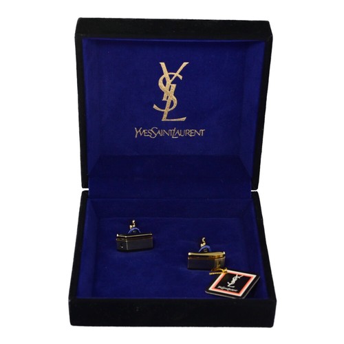 SAINT LAURENT (YSL) Yves Saint Laurent Gemelli Gioielli Costume Accessori Uomo Lega Piaccatura...
