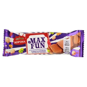 Korona Max Fun milk chocolate with marmalade, cookies and caramel  4х38 g - Picture 1 of 1