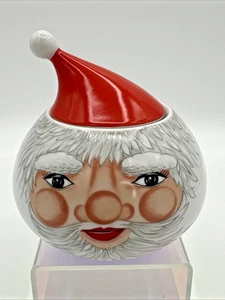 ARZBERG PORCELAIN GERMANY PICCOLINO SANTA CLAUS RED HAT LID TRINKET BOX - Picture 1 of 11
