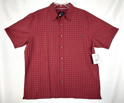 Marmot Shirt Men's Eldridge SS Button Down Red Plaid Short Sleeve New - Image 1 of 4
