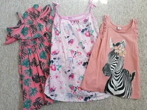 Kinder Mädchen Kurzarm Kleider Paket Gr 98 104 Sommer 3tlg Ärmellos Top - Bild 1 von 4