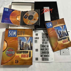 RARE - Vintage SIMCITY Enhanced 1993 PC Original Boxed Game CD Rom. Tested. - Picture 1 of 17