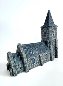 Spur N Modellkirche mit Turm (fertig bemalt) Modelleisenbahn Landschaft - Bild 1 von 4