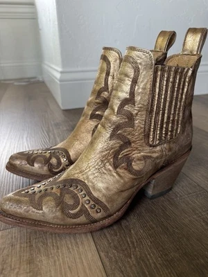 Old Gringo Yippee Ki Yay Collection 女式金色靴 - 7 码 — 第 1/4 张图片