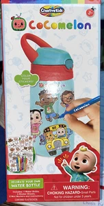 NEW Creative Kids Cocomelon Decorate Your  Own Water Bottle - BPA Free *NIB* - Picture 1 of 3
