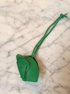 HERMES BAMBOU GREEN TETE DE CHEVAL HORSE HEAD CHARM - BRAND NEW!!! - Picture 1 of 5