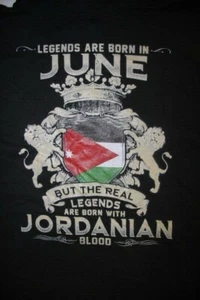 LEGENDS ARE BORN IN JUNE..BORN WITH JORDANIAN BLOOD Hoodie Sweatshirt 5XL, Black - Picture 1 of 4