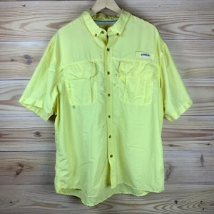 Magellan Fishing Shirt Mens XL Yellow Short Sleeve Fish Gear Mag Wick Outdoor - Picture 1 of 13