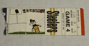 Steelers Giants NFL Monday Night Football 1991 Season Ticket Stub Neil O'donnell - Picture 1 of 2