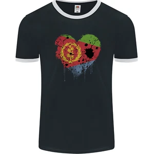 Love Eritrean Flag Eritrea Flag Day Fútbol Hombres Timbre Camiseta FotL - Imagen 1 de 3