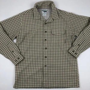 Exofficio Kid XL Buzz Off Insect Shield Shirt Outdoor Plaid Tan Check - Picture 1 of 12