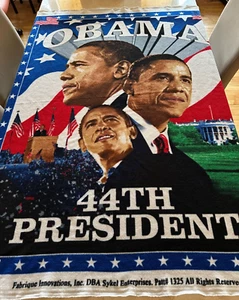 President Barack Obama 44th President Fleece Material Throw Blanket 62" x 48" - Picture 1 of 3
