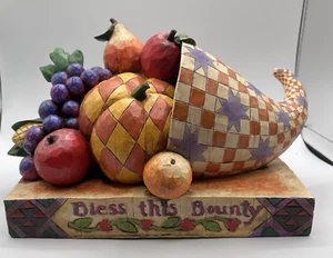 Jim Shore Heartwood Creek #F117660 Bless This Bounty Fall Cornucopia 2004 - Bild 1 von 6