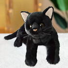 12"" Black Cat Plush Stuffed Animal Realistic Black Cat Children's Plush Toy