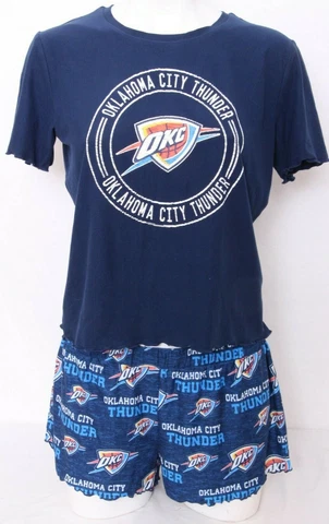 NEW Oklahoma City OKC Thunder NBA Concepts Sport Shirt Shorts Pajamas Women's M Cover