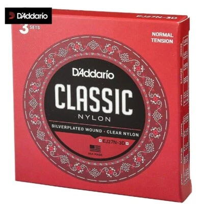 Guitarra clásica 3 juegos de cuerdas de nailon EJ27N D'Addario tensión normal EJ27N-3D Foto 1 de 4