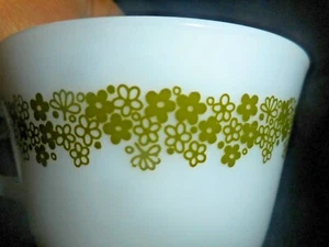 Tazza da tè caffè PYREX vetro latte margherita pazza fioritura primavera verde - Foto 1 di 5