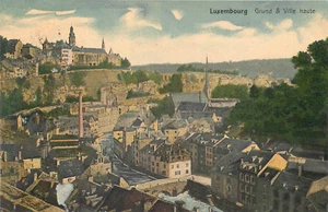 LUXEMBURGO - GRUND & VILLE ALTA - VISTA POSTAL ANTIGUA - Imagen 1 de 2