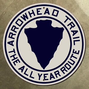 Arrowhead Trail All Year Route Las Vegas Nevada marker highway road sign 16" - Picture 1 of 2