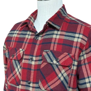 Volcom Quilt Lined Shirt / Jacket - Size Medium - Plaid Classic Fit - Picture 1 of 10