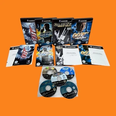 007 NightFire GoldenEye Rogue Agent Under Fire Nintendo GameCube Paquete Lote CIB Foto 1 de 4