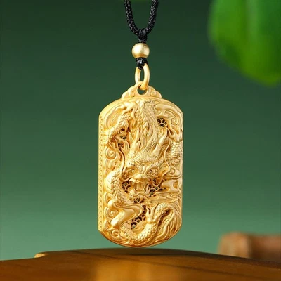 Dragon 23K 24K THAI BAHT YELLOW GOLD GP Necklace pendant - Image 1 of 4