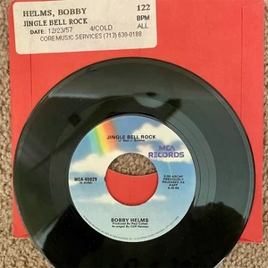Bobby Helms Jingle Bell Rock 45 RPM Vinyl Record Holiday Single 1957 - Picture 1 of 1