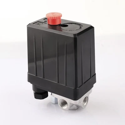 Válvula de control de interruptor de presión de compresor de aire neumático central 4 puertos 90-125 PSI Foto 1 de 4