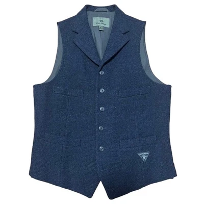 Nigel Cabourn Wool Tailored Vest Gilet Navy Size 48 Wool Blend Sleeveless F/S - Image 1 of 4