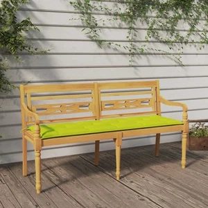 Teak Batavia Ławka ogrodowa z poduszką Drewniana ławka Ławka Wielokrotny wysięgnik vidaXL - Zdjęcie 1 z 80