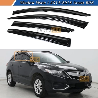 适用于 2013 - 2018 年讴歌 RDX JDM 波浪穆根风格窗户遮阳板防雨偏转器 — 第 1/4 张图片
