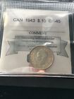 1943  Coin Mart  Graded Canadian,  10  Cent, **EF-45**