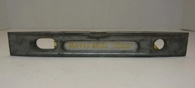 Vintage 9" *Mayes Bros.* 3 Bubble Aluminum Torpedo Level Johnson City TN U.S.A. - Image 1 of 4