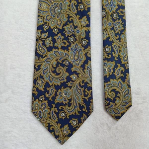 Burberrys Silk Tie Paisley Design Blue Green Made in Korea - Picture 1 of 9