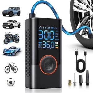 Elektrische Luftpumpe Fahrrad Akku Kompressor 150 PSI Mini Tragbare Auto Bälle - Bild 1 von 14
