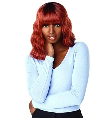 Sensationnel Dashly Unit3 Synthetic Full Women's Wig Wavy Medium Length COLOR 1B - Image 1 of 4
