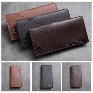 Men's long wallet Large capacity and multiple card slots wallet G4W7 - Picture 1 of 14