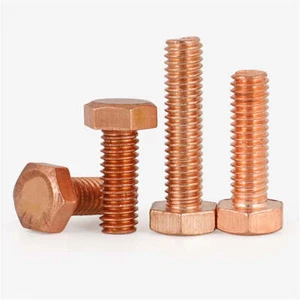 99.9% Pure Copper T2 Cu Allen Screws Hex Head Bolts M3 M4 M5 M6 M8 M10 M12 - Picture 1 of 1