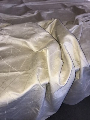 High Quality Embroidered Micro Suede Ivory Beautiful 54"  fabric 5 Yards Ret$125 - Image 1 of 4
