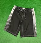 Vintage Y2K Oakley Unlined Board Shorts Swim Trunks Spellout Black Mens Size 36