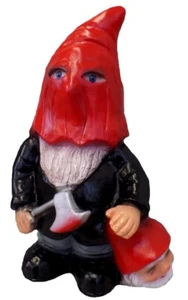 Enano de Jardín Verdugo Figura Pie H 35 CM Decoración Con Hacha - Imagen 1 de 3