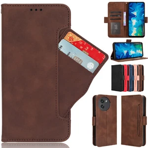 Para Doogee Note 59 Pro, Ranura para Tarjeta Separable Abatible Cuero Billetera Soporte Estuche Cubierta - Imagen 1 de 29