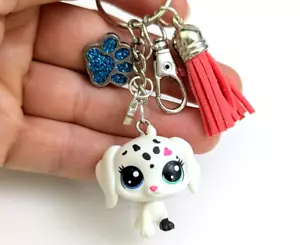 Littlest Pet Shop LPS Vanille Puppe Dalmatiner Hund Mini handgefertigter Schlüsselanhänger - Bild 1 von 5