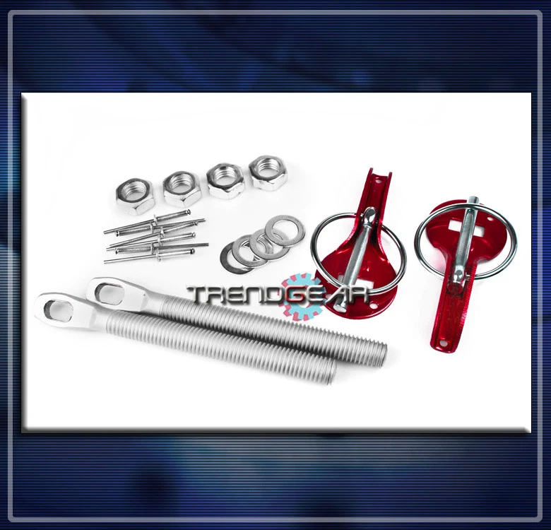 HOOD PIN LOCK RED FOR 240SX ALTIMA MAXIMA SENTRA IMPREZA CELICA COROLLA MATRIX - Image 1 of 1