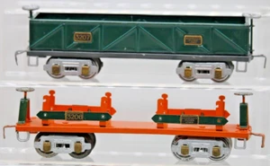 American Flyer #3206 machinery car and #3207 Green Gondola. Custom O Gauge 1:48 - Picture 1 of 17