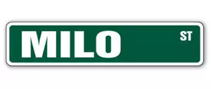 MILO Street Sign Childrens Name Room Metal Sign Decal - Picture 1 of 14